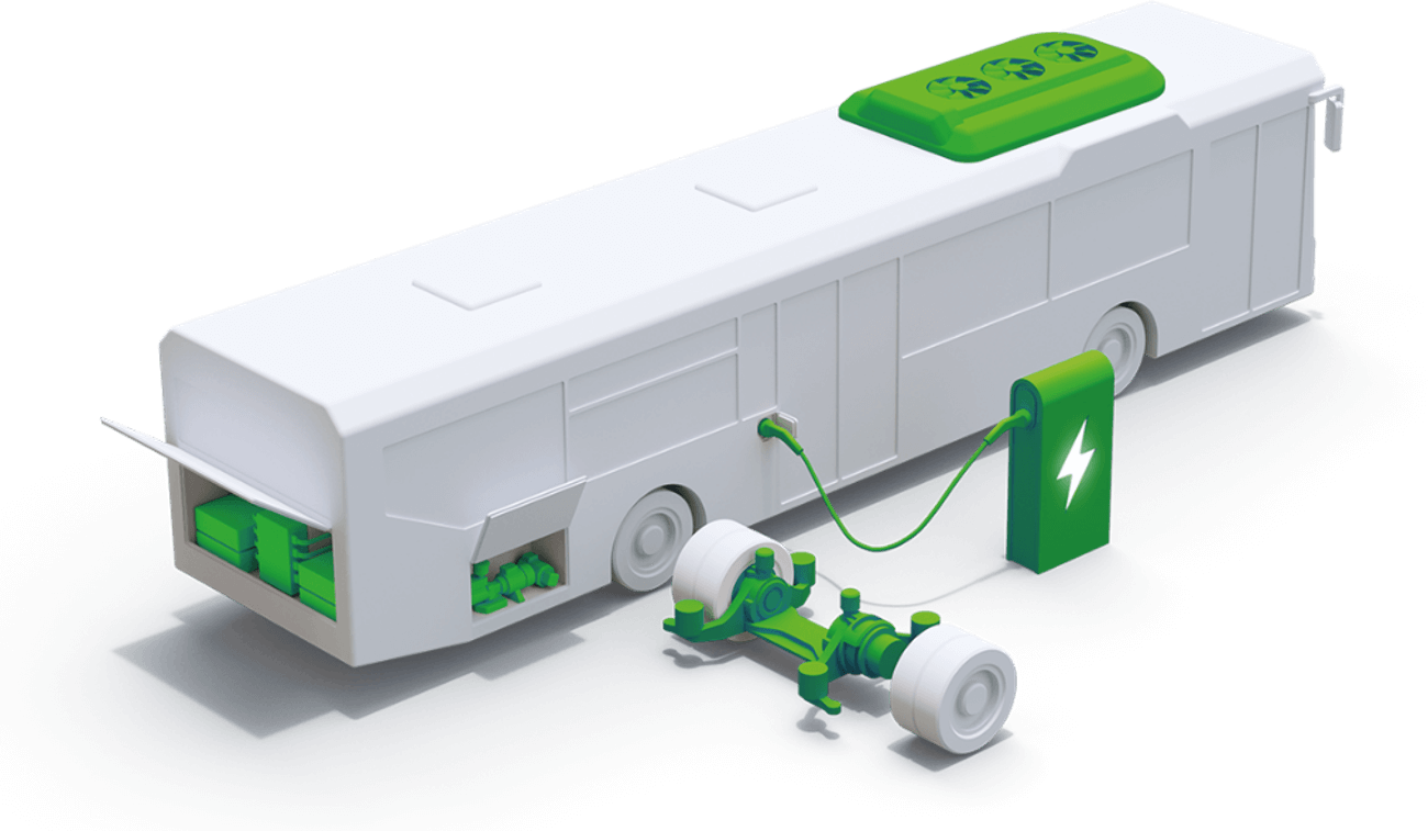Modell des pepper Busses mit transparentem Hintergrund